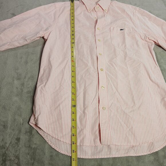 Vineyard Vines Mens M Tucker Shirt Slim Fit Button Down Striped Pink Preppy Y2k - Picture 5 of 8